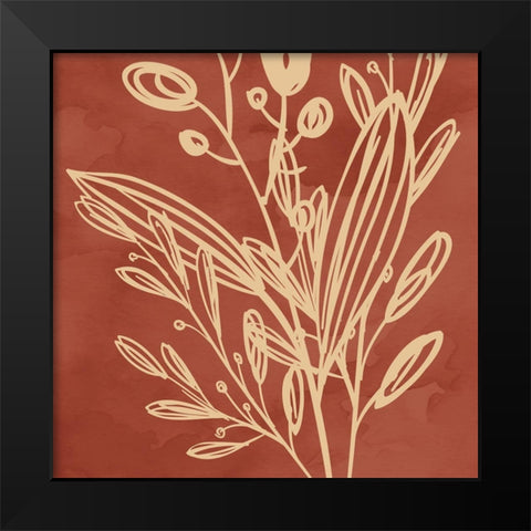 Fall Botanicals 2 Black Modern Wood Framed Art Print by Bailey, Ann