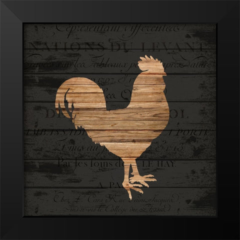 Cluck Black Modern Wood Framed Art Print by Bailey, Ann