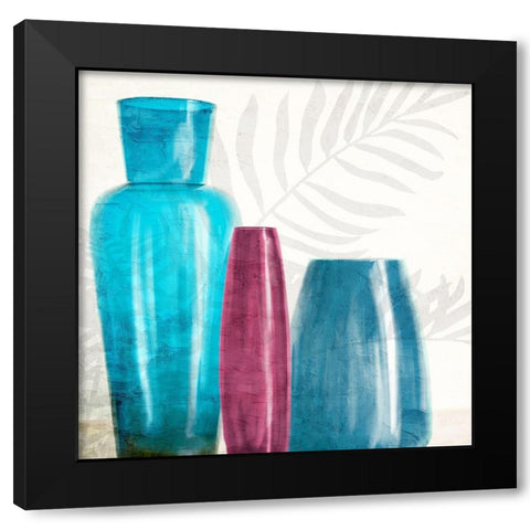 Sea Glass Three Black Modern Wood Framed Art Print with Double Matting by Bailey, Ann