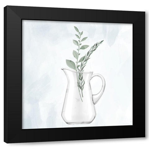 Glass Vase 1 Black Modern Wood Framed Art Print with Double Matting by Bailey, Ann