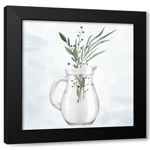 Glass Vase 2 Black Modern Wood Framed Art Print with Double Matting by Bailey, Ann