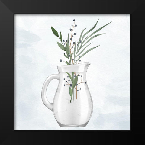 Glass Vase 2 Black Modern Wood Framed Art Print by Bailey, Ann
