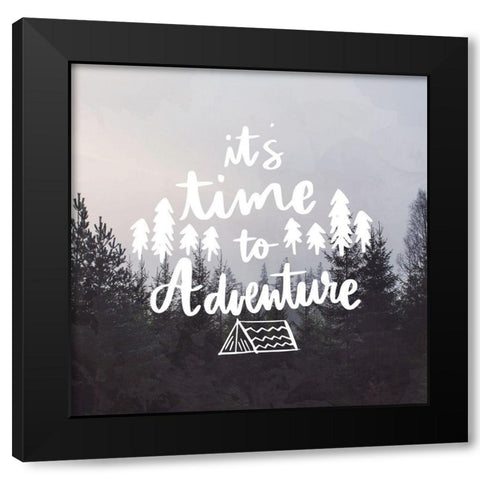 Adventure Time Black Modern Wood Framed Art Print by Bailey, Ann