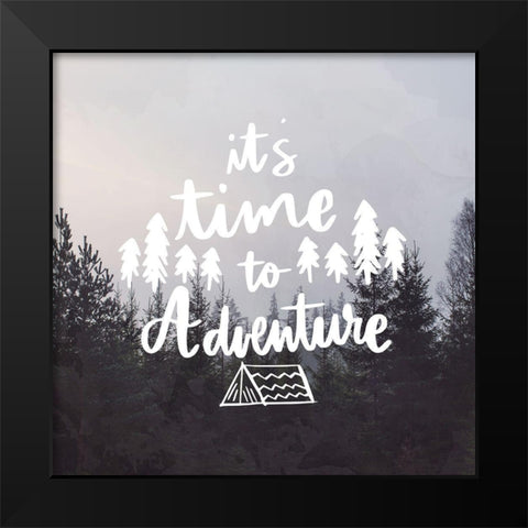 Adventure Time Black Modern Wood Framed Art Print by Bailey, Ann