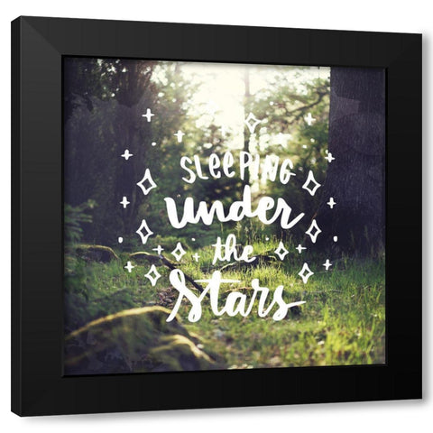 Sleeping Under the Stars Black Modern Wood Framed Art Print with Double Matting by Bailey, Ann