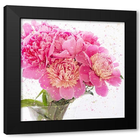 Peonies Black Modern Wood Framed Art Print by Bailey, Ann
