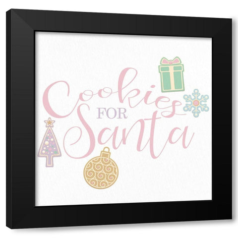 Cookies For Santa Black Modern Wood Framed Art Print with Double Matting by Bailey, Ann