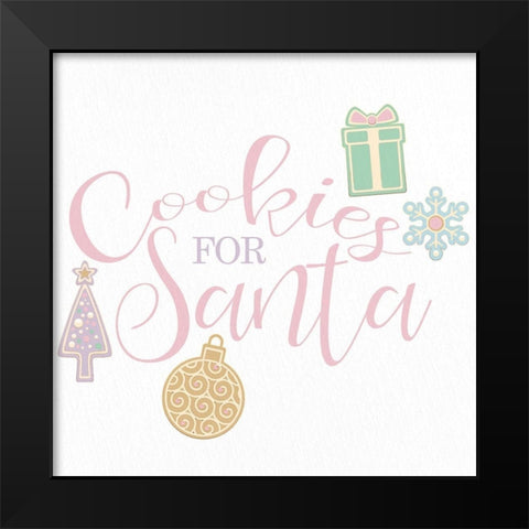 Cookies For Santa Black Modern Wood Framed Art Print by Bailey, Ann