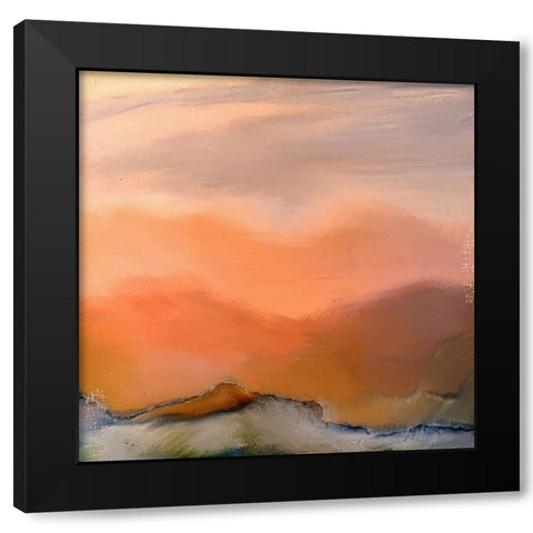 Earth Layers Black Modern Wood Framed Art Print with Double Matting by Bailey, Ann