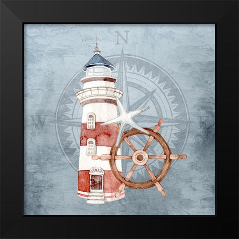 On the Coast 1 Black Modern Wood Framed Art Print by Bailey, Ann