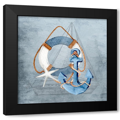 On the Coast 2 Black Modern Wood Framed Art Print with Double Matting by Bailey, Ann