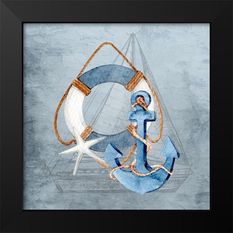On the Coast 2 Black Modern Wood Framed Art Print by Bailey, Ann
