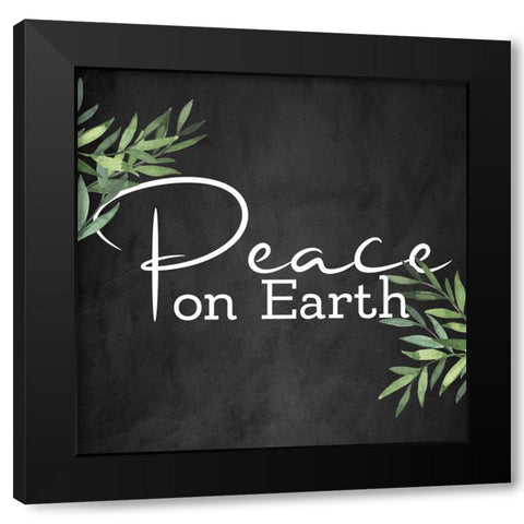 Peace on Earth Black Modern Wood Framed Art Print with Double Matting by Bailey, Ann