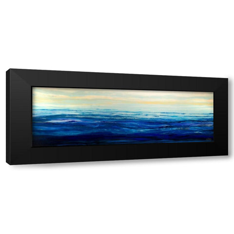 Blue Waters Black Modern Wood Framed Art Print with Double Matting by Bilotta, Barbara