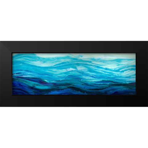 River Run Black Modern Wood Framed Art Print by Bilotta, Barbara