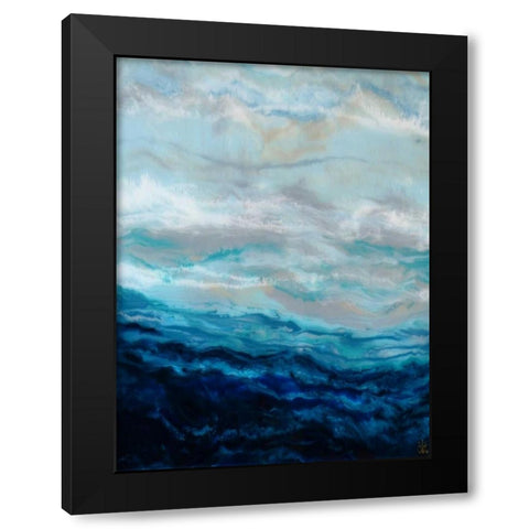 Waterfall I Black Modern Wood Framed Art Print with Double Matting by Bilotta, Barbara