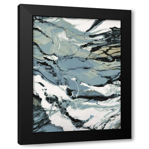 Lunar Currents Black Modern Wood Framed Art Print with Double Matting by Bilotta, Barbara