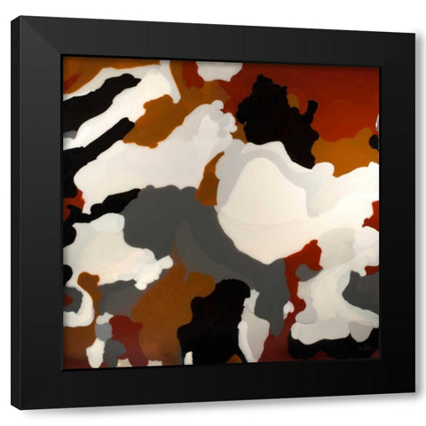 Brown Camo Black Modern Wood Framed Art Print by Bilotta, Barbara
