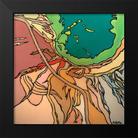 Yellowstone Black Modern Wood Framed Art Print by Bilotta, Barbara
