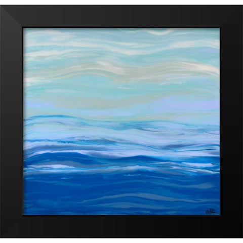 Pure Water Black Modern Wood Framed Art Print by Bilotta, Barbara