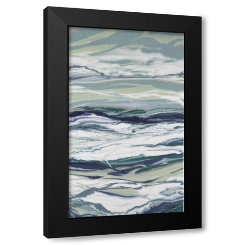 Ocean Blues Black Modern Wood Framed Art Print with Double Matting by Bilotta, Barbara