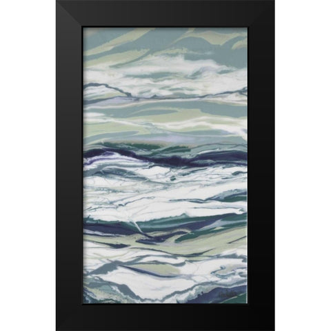 Ocean Blues Black Modern Wood Framed Art Print by Bilotta, Barbara