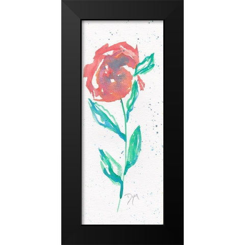 2019 Florals Peony II 1 Black Modern Wood Framed Art Print by Dyer, Beverly