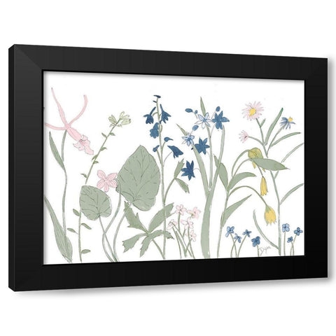 Spring Parade 1 Black Modern Wood Framed Art Print with Double Matting by Dyer, Beverly