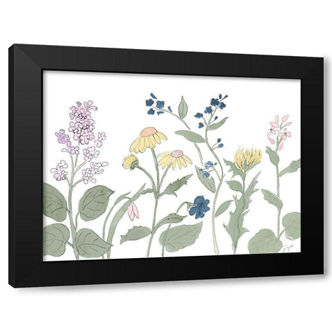 Spring Parade 2 Black Modern Wood Framed Art Print with Double Matting by Dyer, Beverly