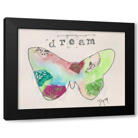 Butterfly Dream II Black Modern Wood Framed Art Print by Dyer, Beverly