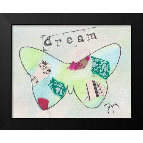 Butterfly Dream Black Modern Wood Framed Art Print by Dyer, Beverly
