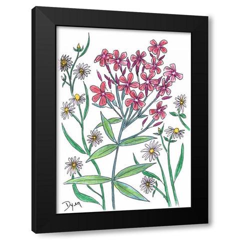 Summer Phlox Black Modern Wood Framed Art Print by Dyer, Beverly