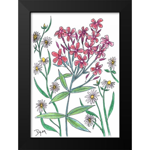Summer Phlox Black Modern Wood Framed Art Print by Dyer, Beverly