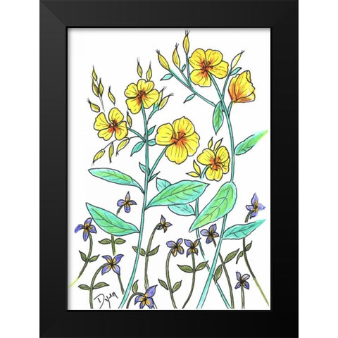 Sundrops Black Modern Wood Framed Art Print by Dyer, Beverly