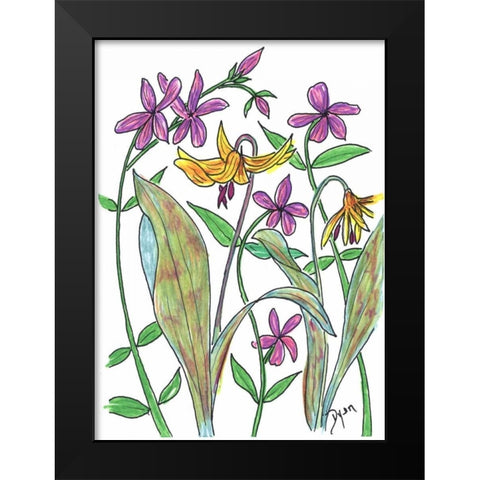 Wild Blue Phlox Black Modern Wood Framed Art Print by Dyer, Beverly