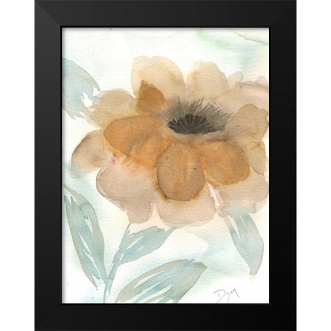 Neutral Peony II Black Modern Wood Framed Art Print by Dyer, Beverly