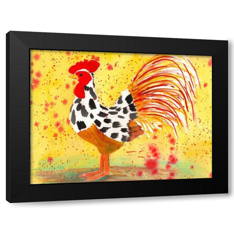 Farm House Rooster IV Black Modern Wood Framed Art Print by Dyer, Beverly