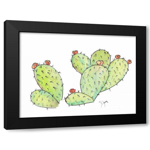 Prickly Black Modern Wood Framed Art Print by Dyer, Beverly