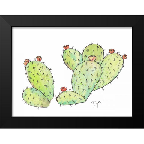 Prickly Black Modern Wood Framed Art Print by Dyer, Beverly