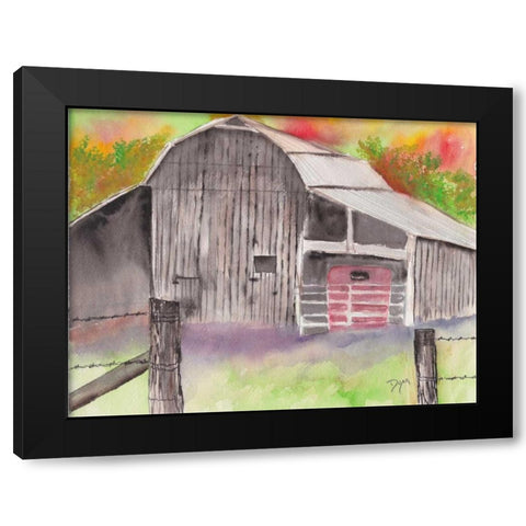 The Barn Black Modern Wood Framed Art Print with Double Matting by Dyer, Beverly
