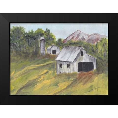 Country Road 1 Black Modern Wood Framed Art Print by Dyer, Beverly