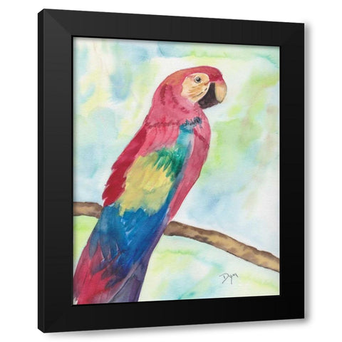 Tropical Perch II Black Modern Wood Framed Art Print with Double Matting by Dyer, Beverly