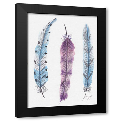 October Feathers I Black Modern Wood Framed Art Print by Dyer, Beverly