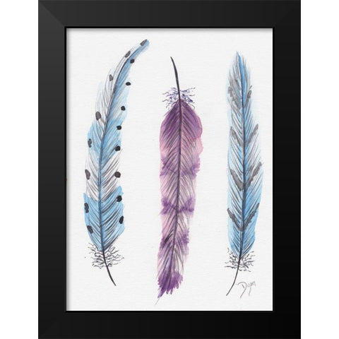 October Feathers I Black Modern Wood Framed Art Print by Dyer, Beverly