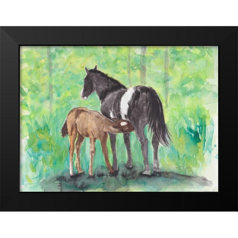 Tender Moment I Black Modern Wood Framed Art Print by Dyer, Beverly