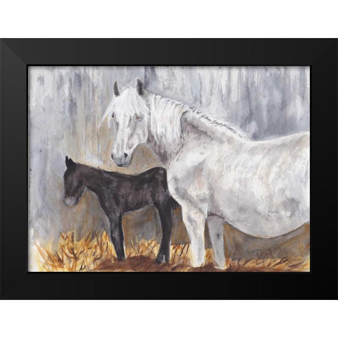 Tender Moment II Black Modern Wood Framed Art Print by Dyer, Beverly