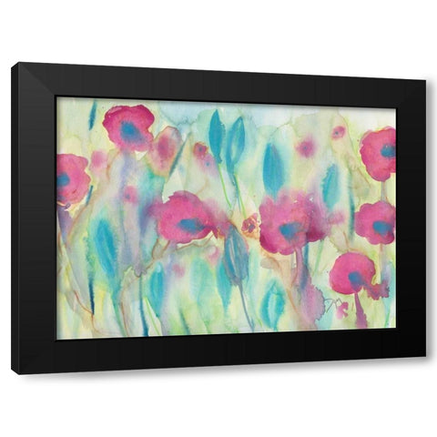 Snow Flowers I Black Modern Wood Framed Art Print with Double Matting by Dyer, Beverly