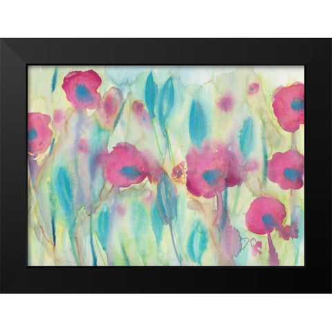 Snow Flowers I Black Modern Wood Framed Art Print by Dyer, Beverly