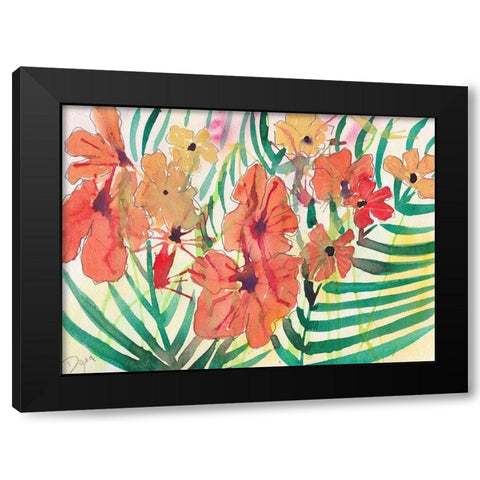 Paradise Black Modern Wood Framed Art Print by Dyer, Beverly
