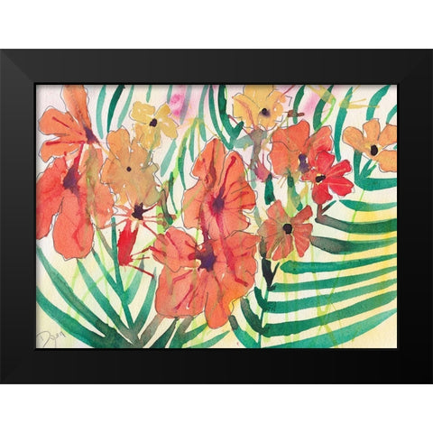 Paradise Black Modern Wood Framed Art Print by Dyer, Beverly